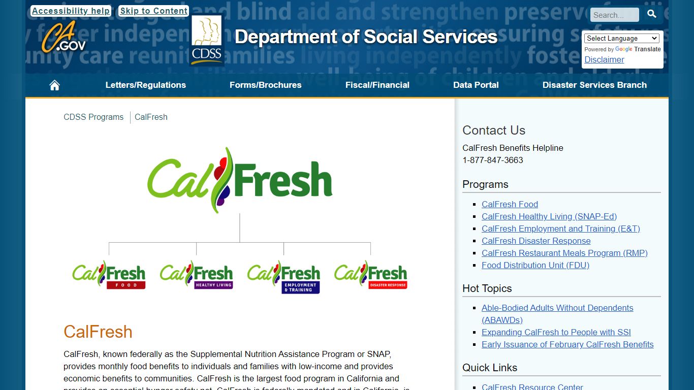 CalFresh - California